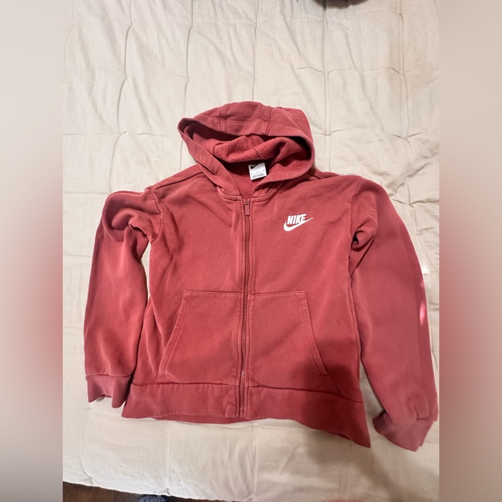 Nike Kids' Maroon Full-Zip Hoodie